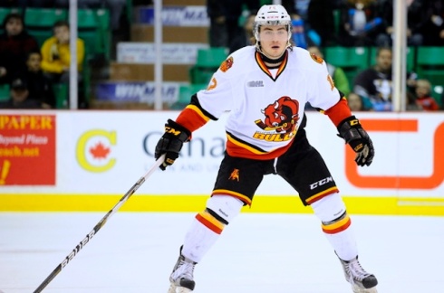 Remi Elie of the Belleville Bulls. Photo by Aaron Bell/OHL Images